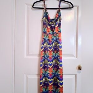 NWT PrettyLittleThing Tropical Print Maxi Dress NWT Size 4